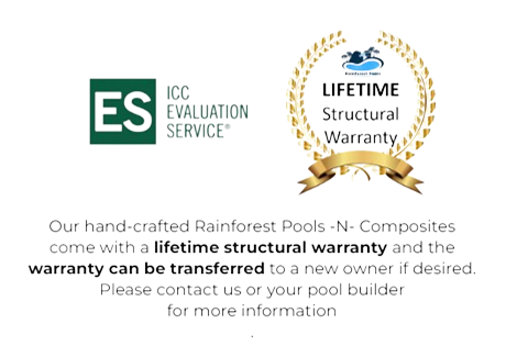Certifications for Rainforest Pools USA products