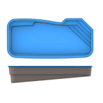 Brasilia fiberglass pool by Rainforest Pools