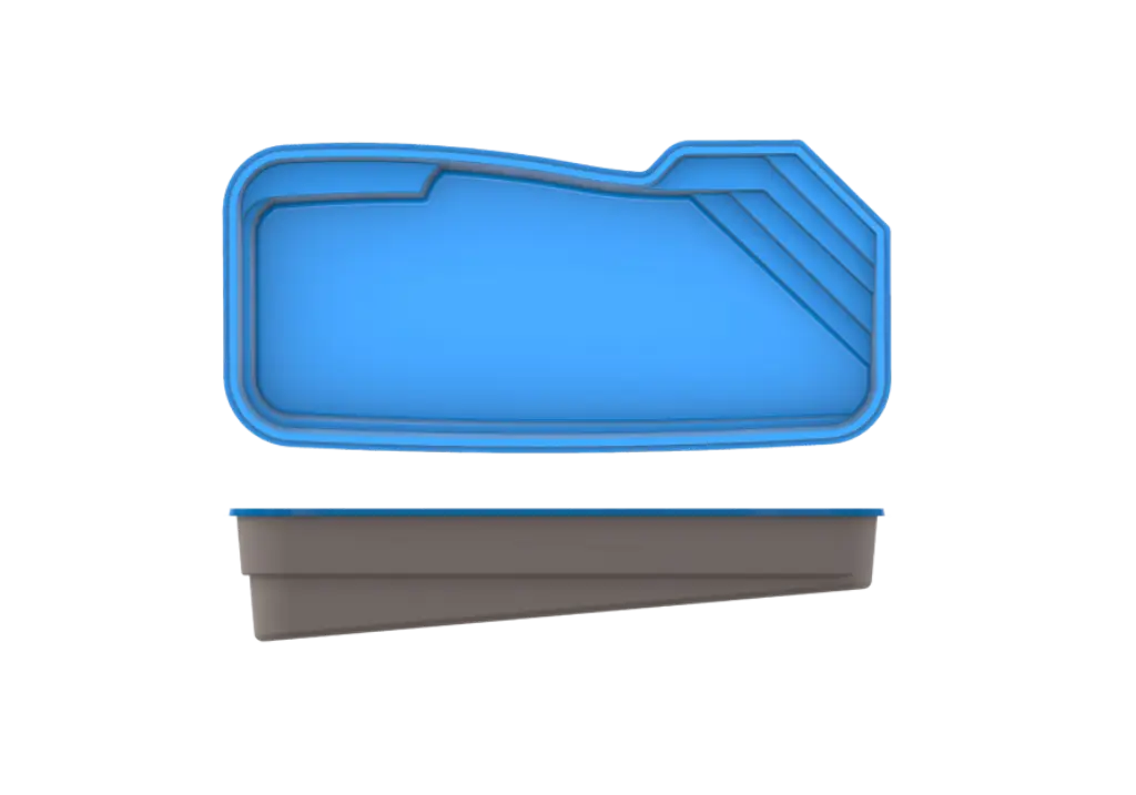 Brasilia fiberglass pool by Rainforest Pools