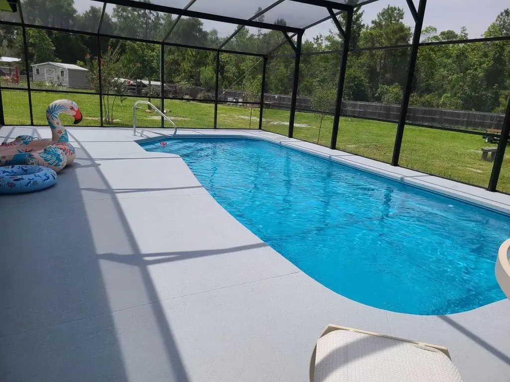 Brasilia fiberglass pool by Rainforest Pools n Composites