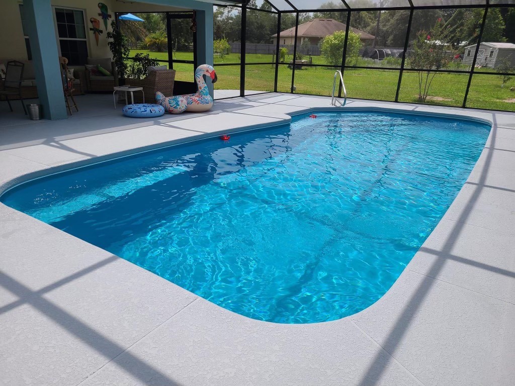 Brasilia fiberglass pool by Rainforest Pools n Composites