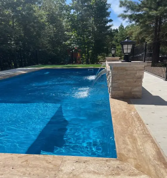 Colombian Cove fiberglass pool by Rainforest Pools USA