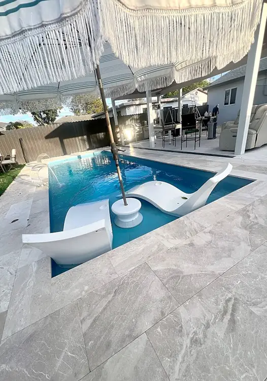 Colombian Cove fiberglass pool by Rainforest Pools