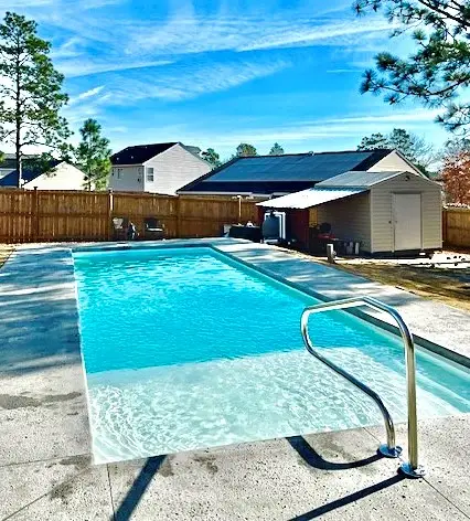 Colombian Beach fiberglass pool by Rainforest Pools n Composites