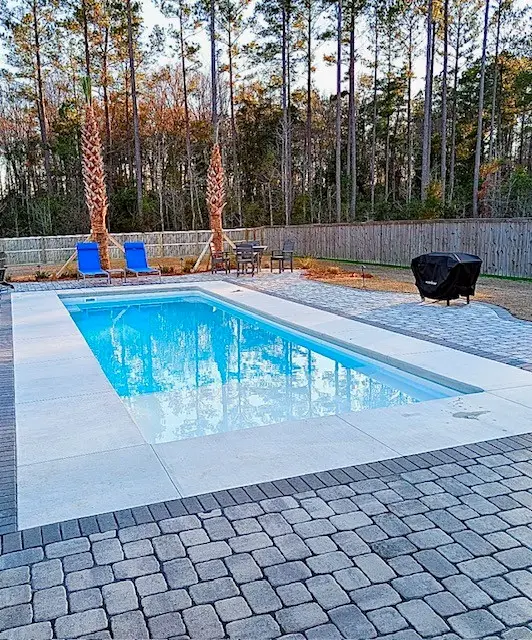 Colombian Beach fiberglass pool by Rainforest Pools n Composites
