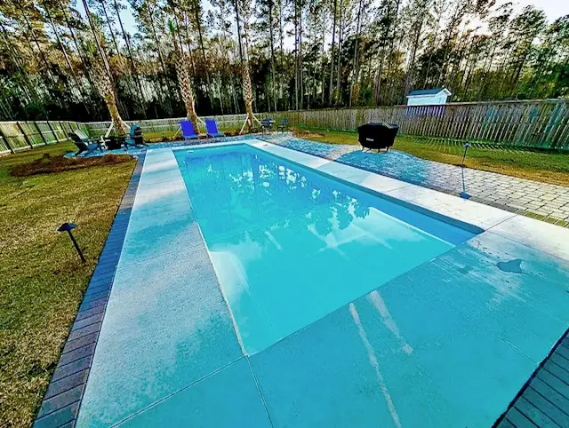 Colombian Beach fiberglass pool by Rainforest Pools n Composites