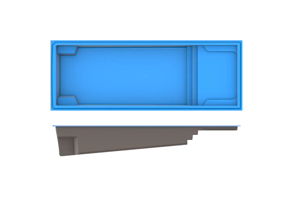 Colombian Beach pool with tanning ledge