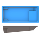 Colombian Cove fiberglass pool by Rainforest Pools