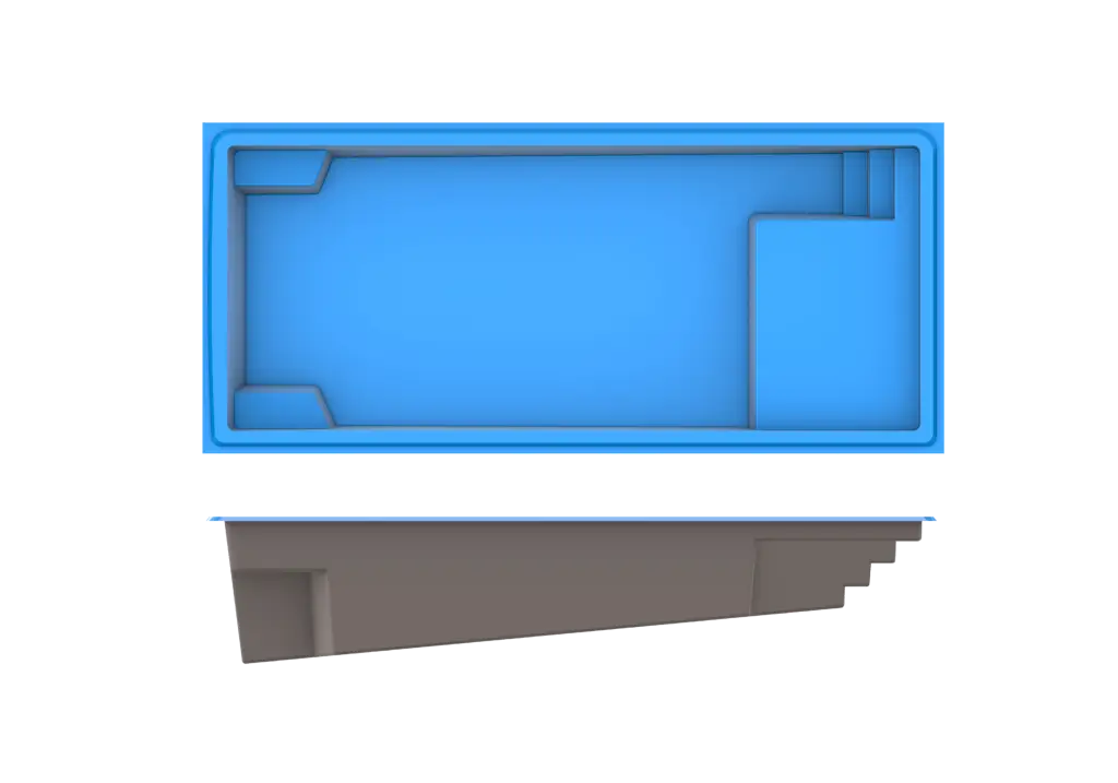 Colombian Cove fiberglass pool by Rainforest Pools