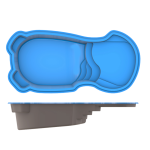 Costa Beach fiberglass pool by Rainforest Pools USA