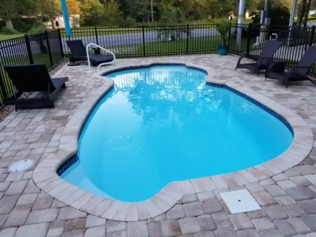 Costa Rica fiberglass pool by Rainforest Pools n Composites