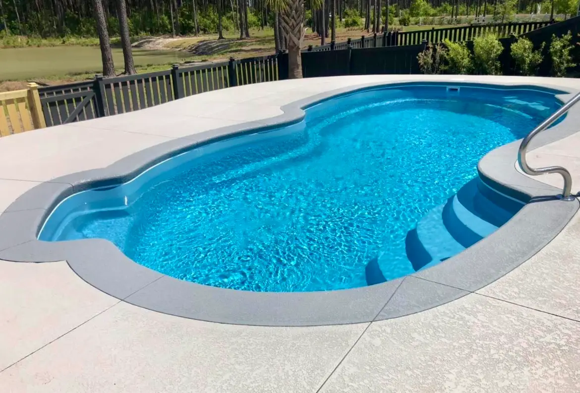 Costa Rica fiberglass pool by Rainforest Pools n Composites