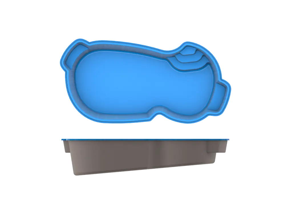 Costas Rica fiberglass pool by Rainforest Pools USA