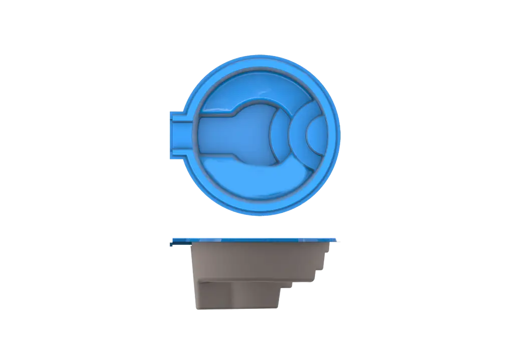 Cumba fiberglass spa by Rainforest Pools USA