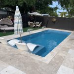 Cali Cove fiberglass pool by Rainforest Pools n Composites installed in Miami
