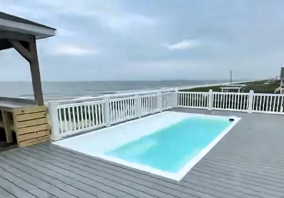 Neblina Beach fiberglass pool by Rainforest Pools n Composites