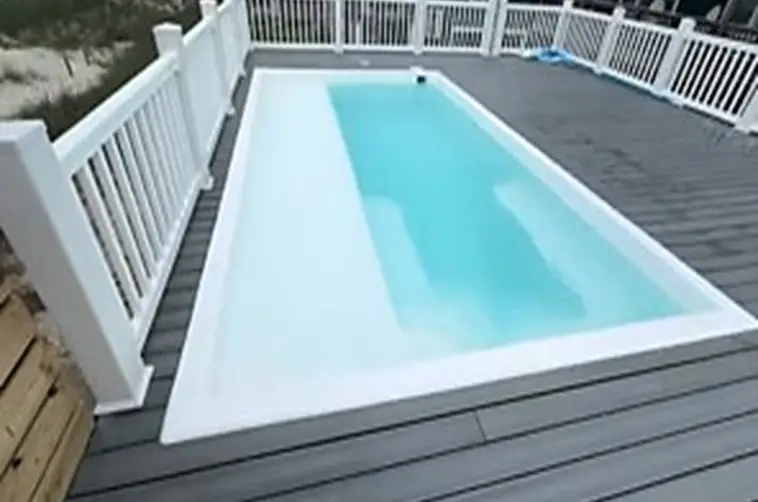 Neblina Beach fiberglass pool by Rainforest Pools n Composites