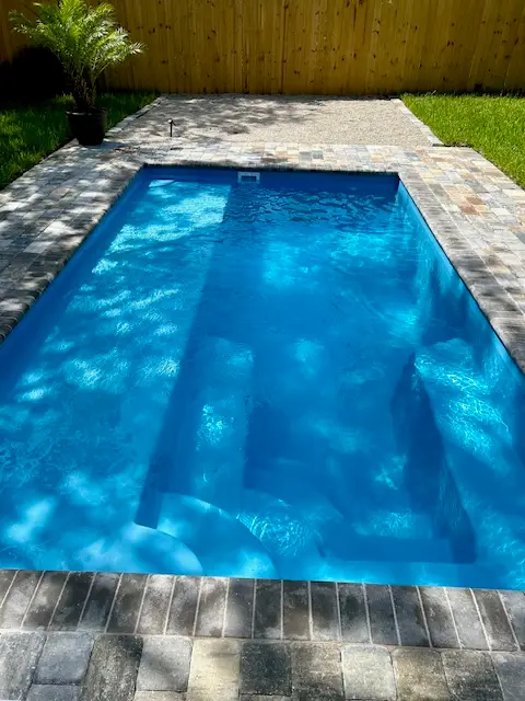 Neblina Beach fiberglass pool by Rainforest Pools n Composites