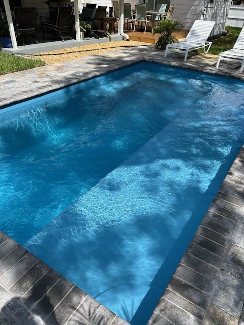 Neblina Beach fiberglass pool by Rainforest Pools n Composites