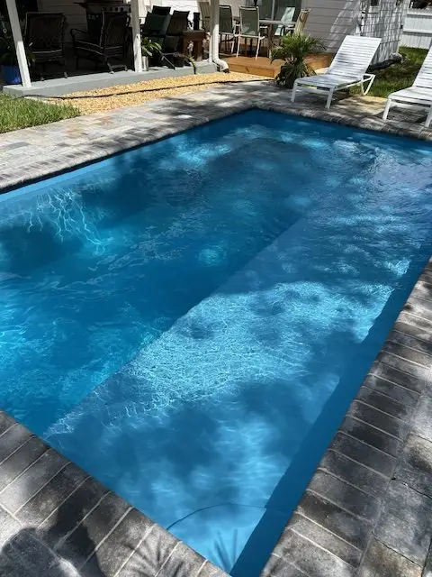 Neblina Beach fiberglass pool by Rainforest Pools n Composites