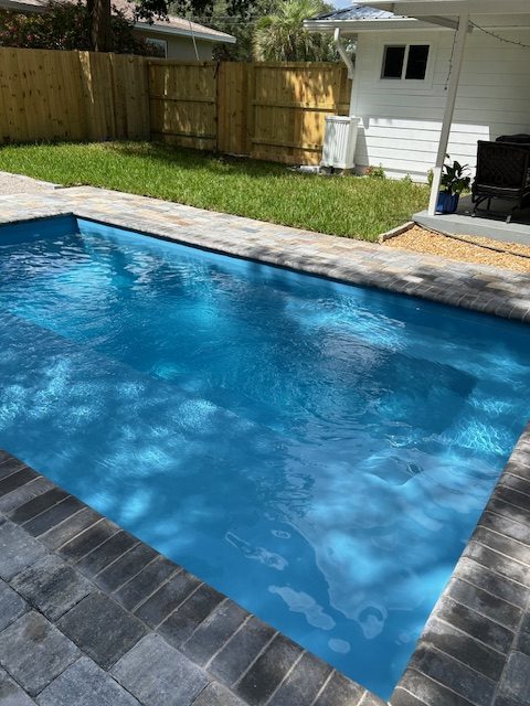 Neblina Beach fiberglass pool by Rainforest Pools n Composites