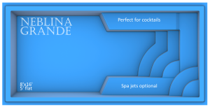 Neblina Grande fiberglass pool features and benefits by Rainforest Pools USA