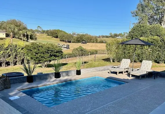 Neblina Grande fiberglass pool by Rainforest Pools n Composites