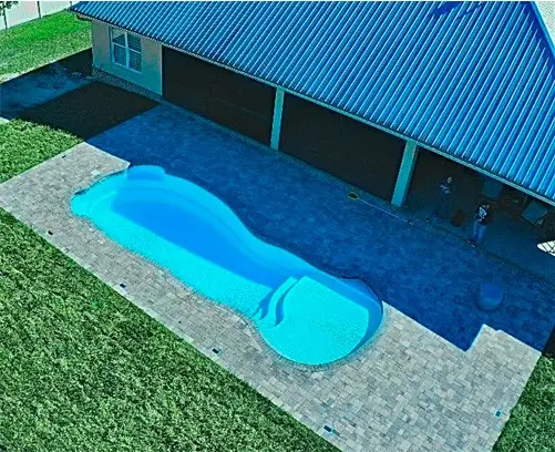 Roatan Beach fiberglass pool by Rainforest Pools n Composites