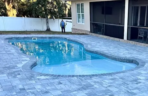 Roatan Beach fiberglass pool by Rainforest Pools n Composites