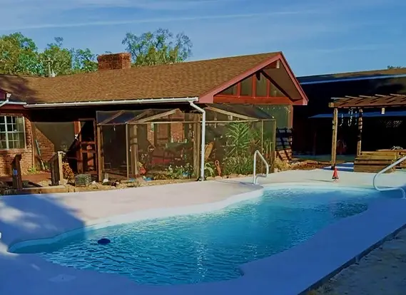 Roatan Beach fiberglass pool by Rainforest Pools n Composites