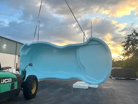 Roatan Beach fiberglass pool by Rainforest Pools n Composites