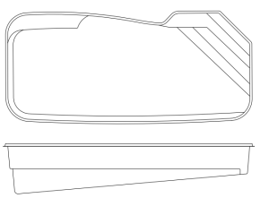 Brasilia Fiberglass Pool Line Drawing Blank