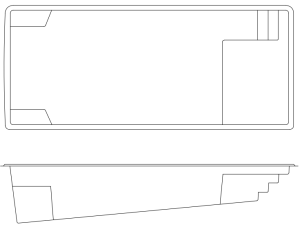 Colombian Cove Fiberglass Pool Line Drawing Blank