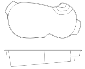 Costa Rica Fiberglass Pool Line Drawing Blank