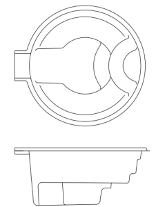 Cumba Spa Fiberglass Pool Line Drawing Blank