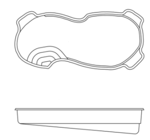Roatan Fiberglass Pool Line Drawing Blank