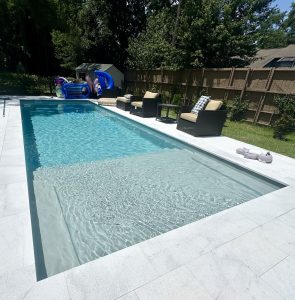 Colombian Beach fiberglass pool by Rainforest Pools