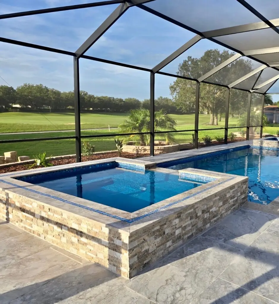 Belize model fiberglass pooll by Rainforest Pools