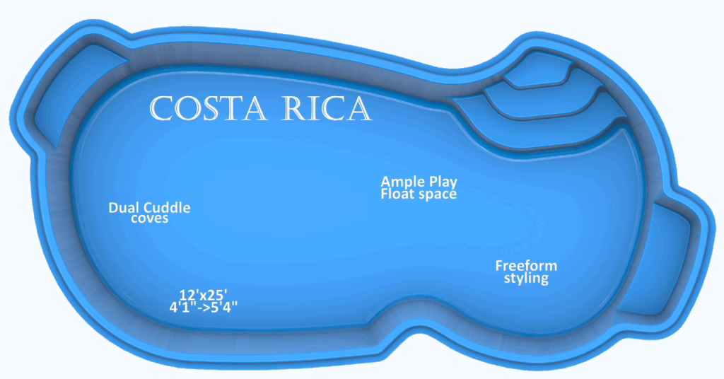 Costa Rica fiberglass pool by Rainforest Pools