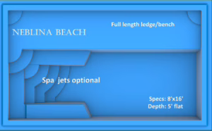 Neblina Beach fiberglass pool by Rainforest Pools