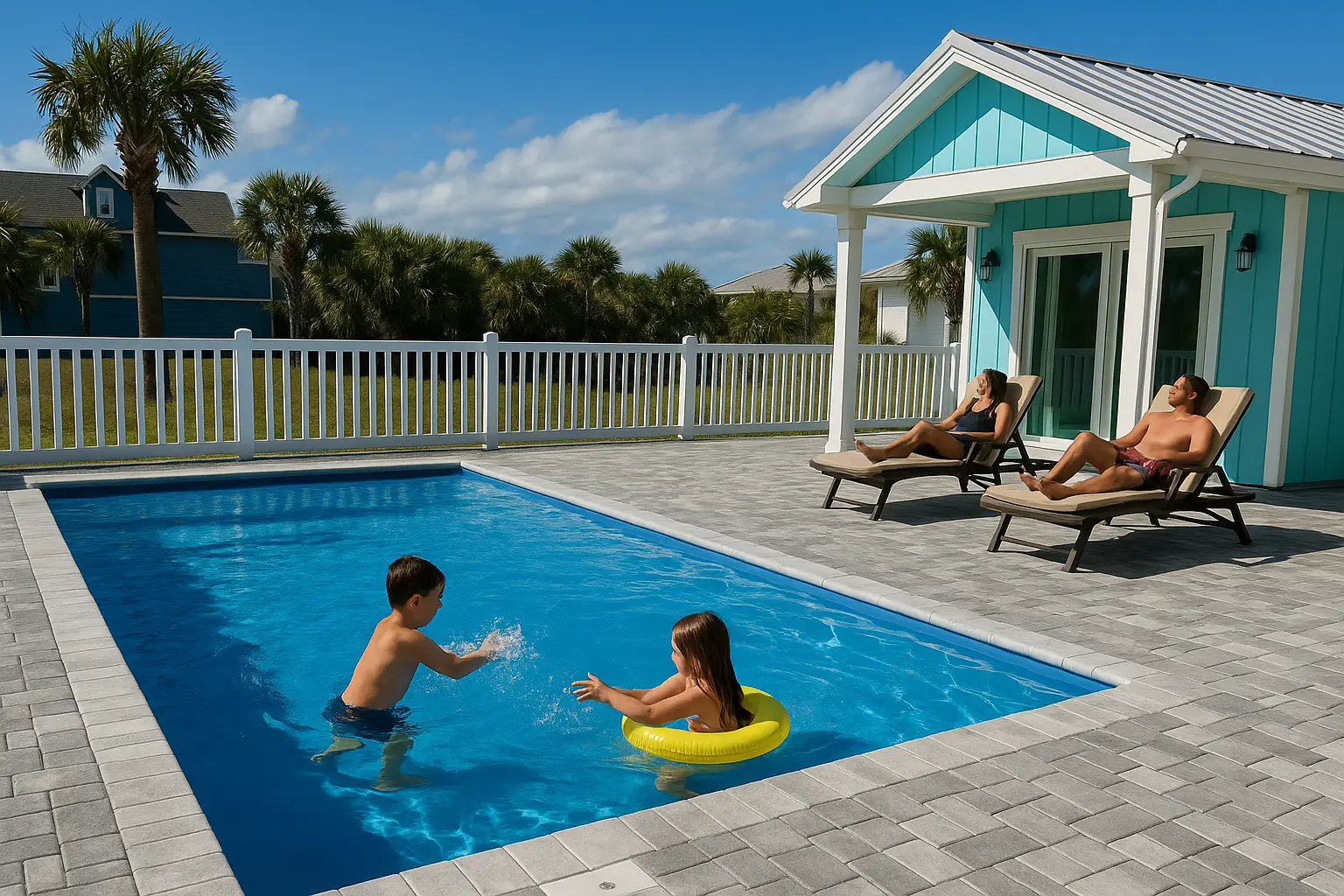 Belize fiberglass pool by Rainforest Pools