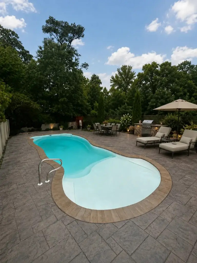 Roatan Beach Fiberglass Pool by Rainforest Pools
