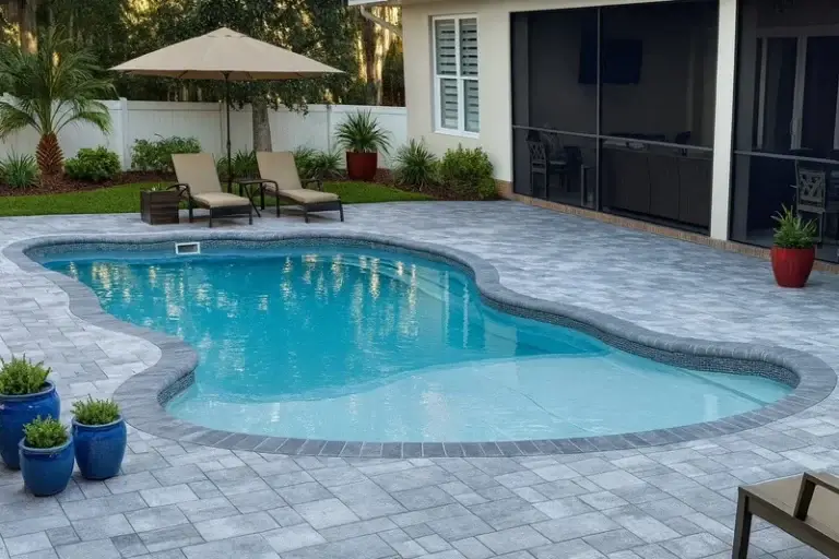 Roatan Beach Fiberglass Pool by Rainforest Pools