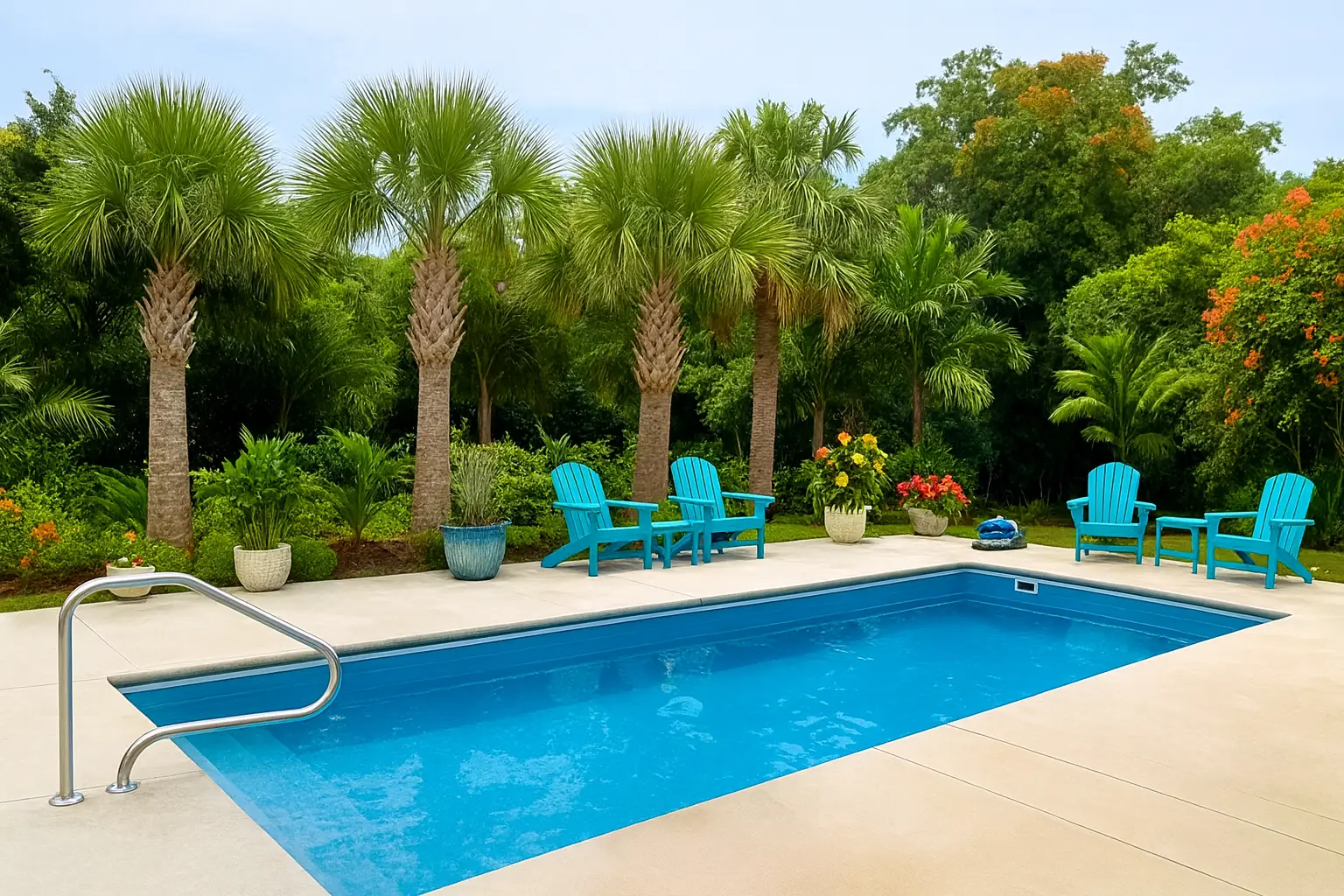 Colombian fiberglass pool by Rainforest Pools