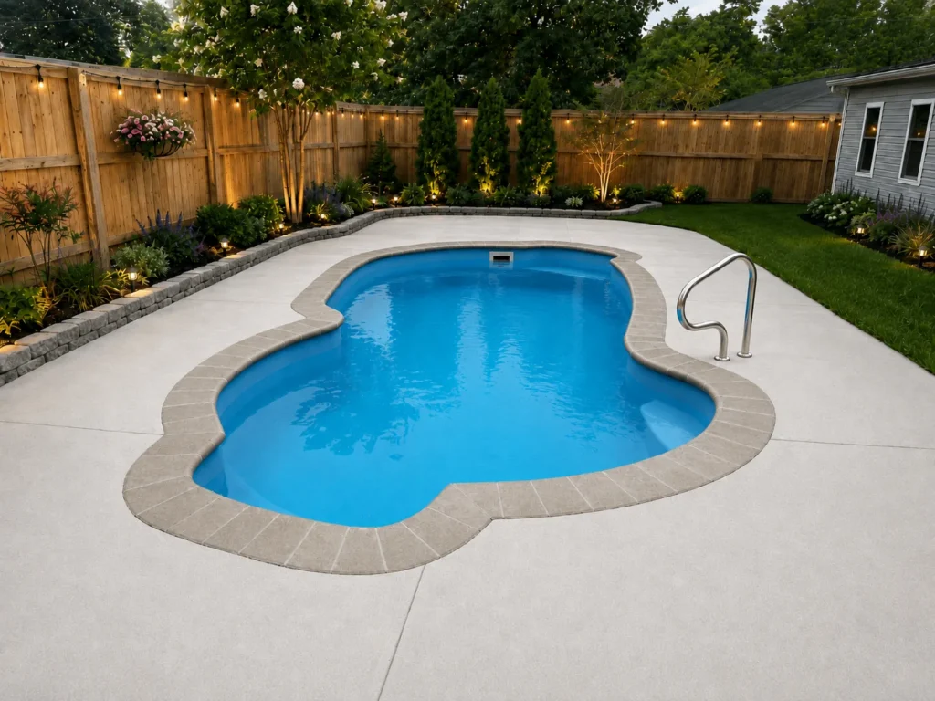 Costa Rica fiberglass pool model by Rainforest Pools