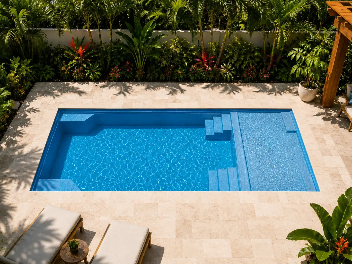 Macaw Cove Fiberglass Cocktail Pool by Rainforest Pools