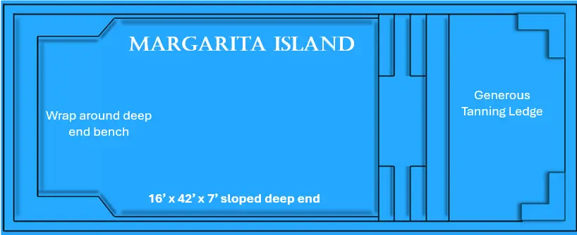 Margarita Island fiberglass pool By Rainforest Pools