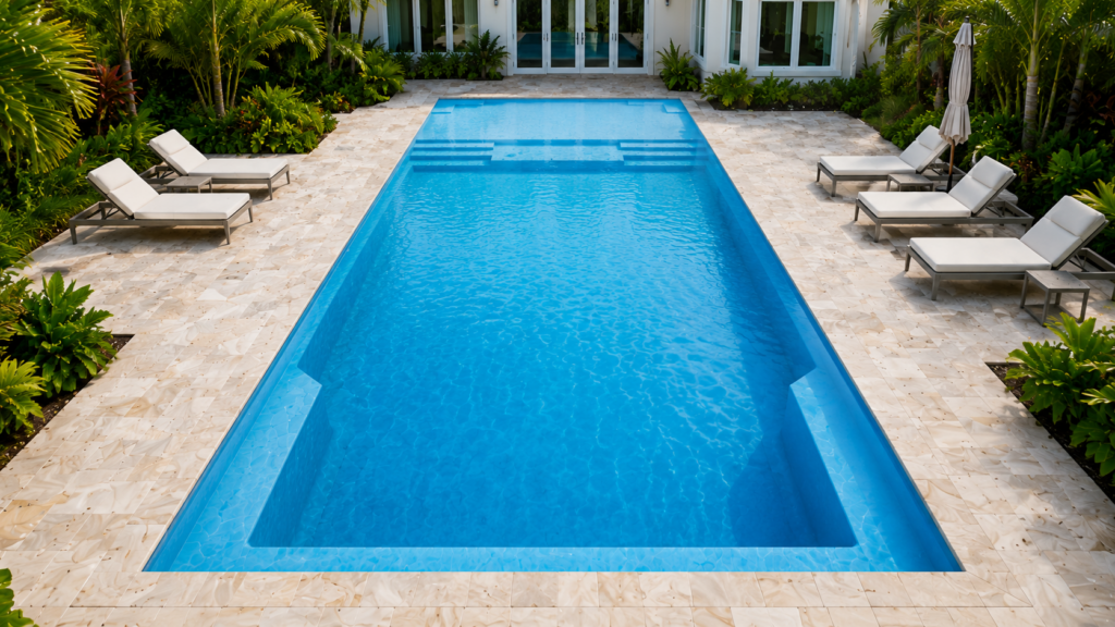 Margarita Island Fiberglass Pool by Rainforest Pools
