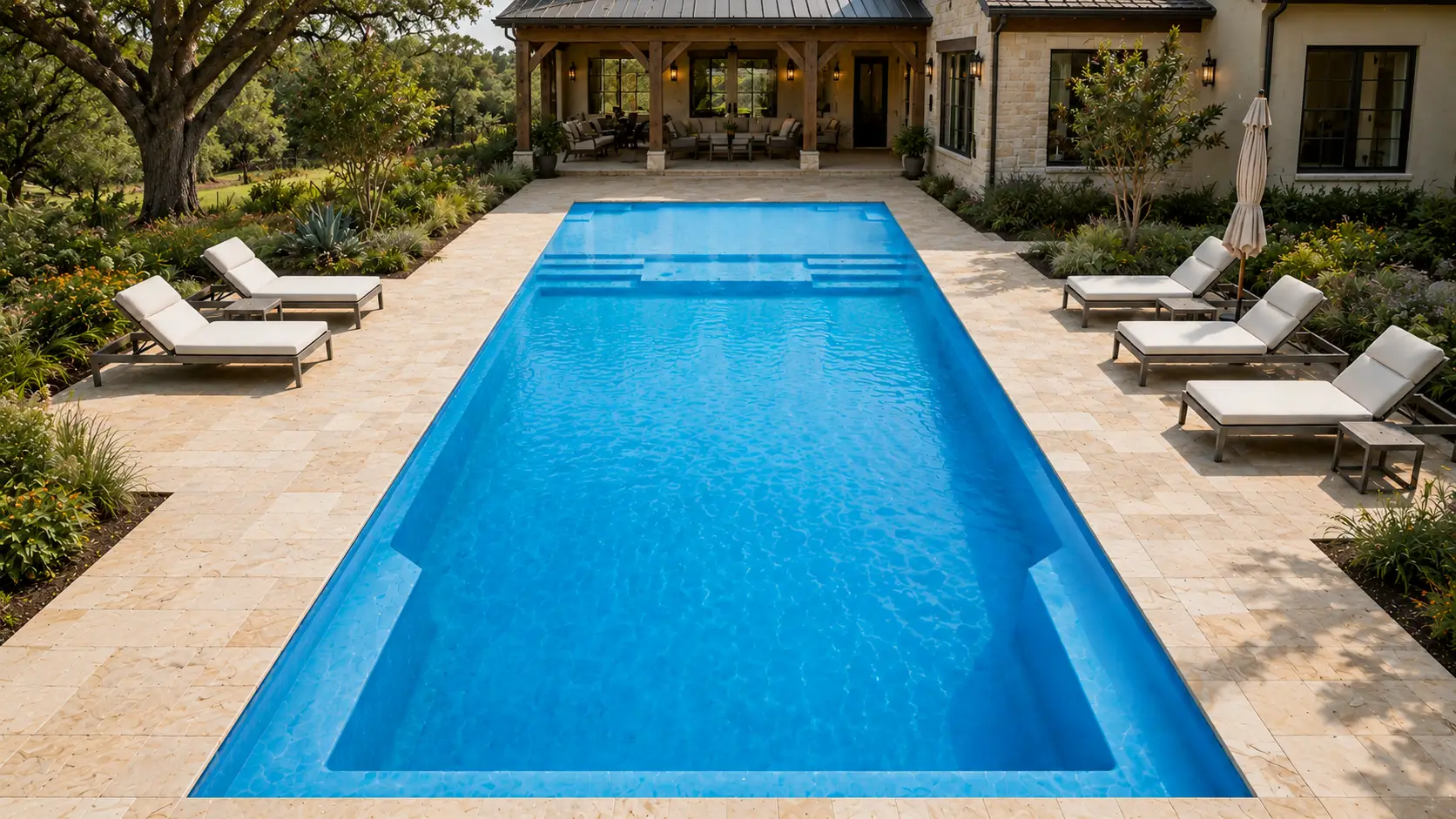 Margarita Island fiberglass pool by Rainforest Pools