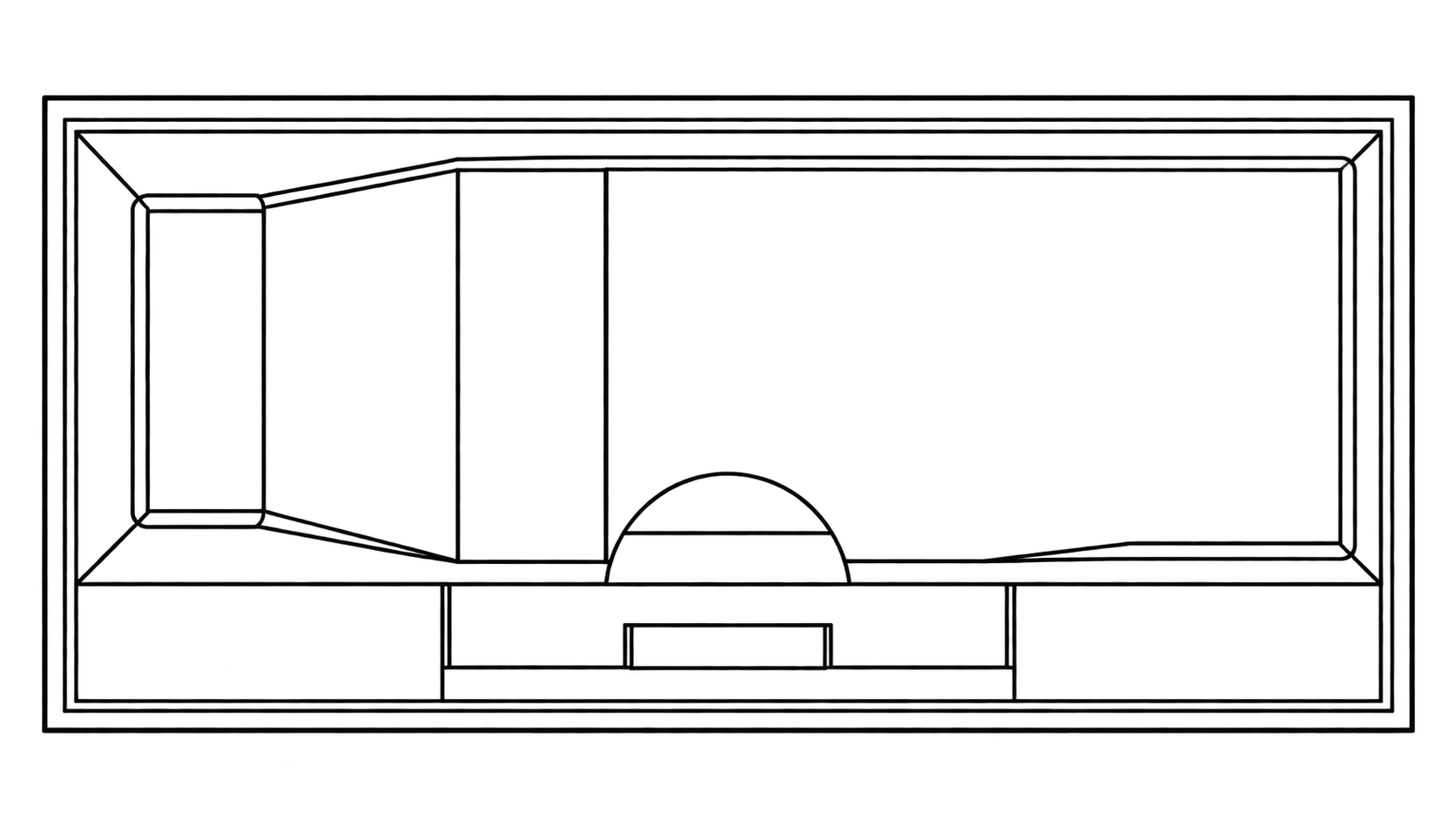 Selected model top-down drawing